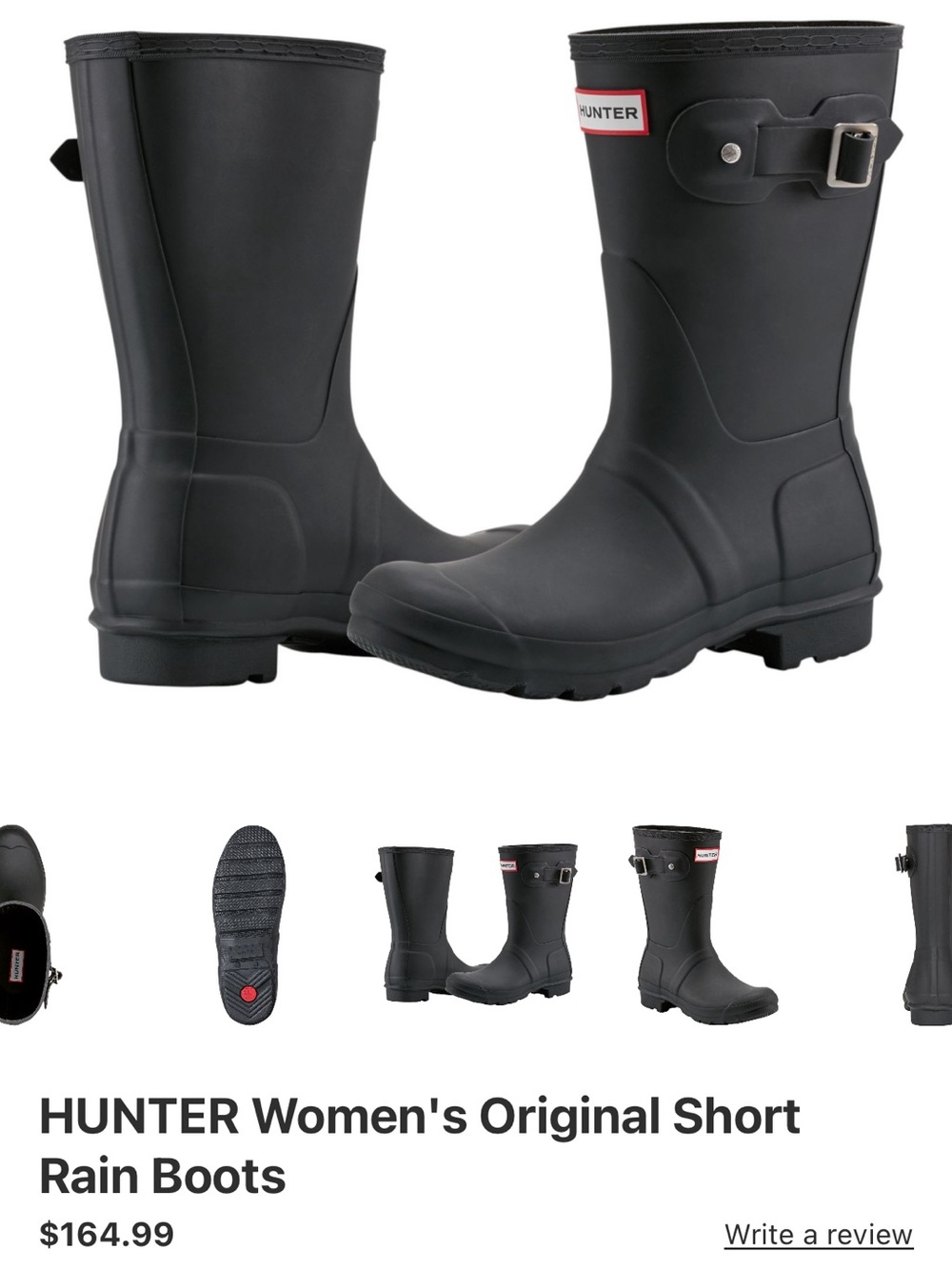 Women’s Black Hunter Rain Boots